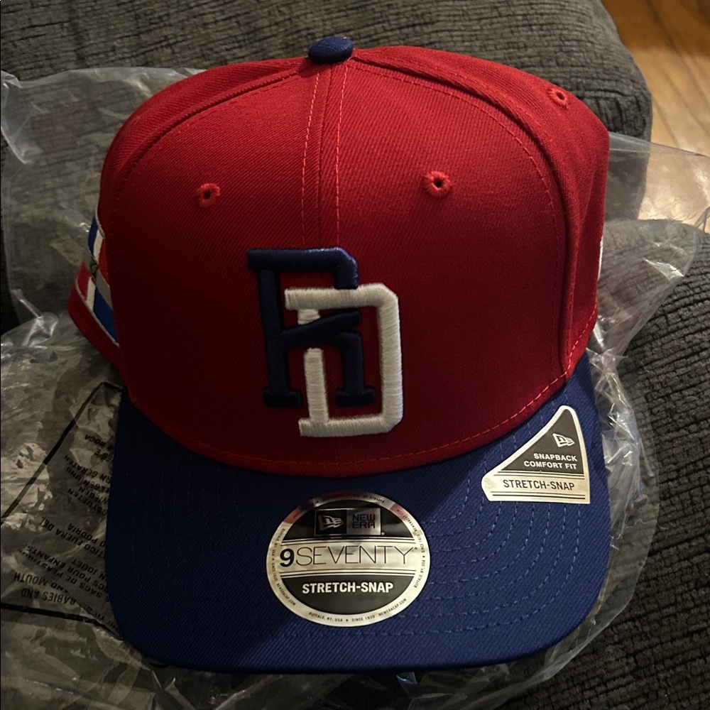 New Era Red and Blue Cap with Embroidered Logo